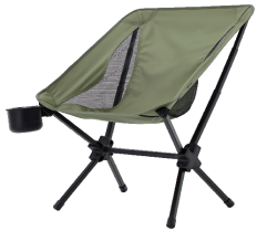 Aluminum Frame Portable Folding Beach Moon Chair with Silicon Cup Holder