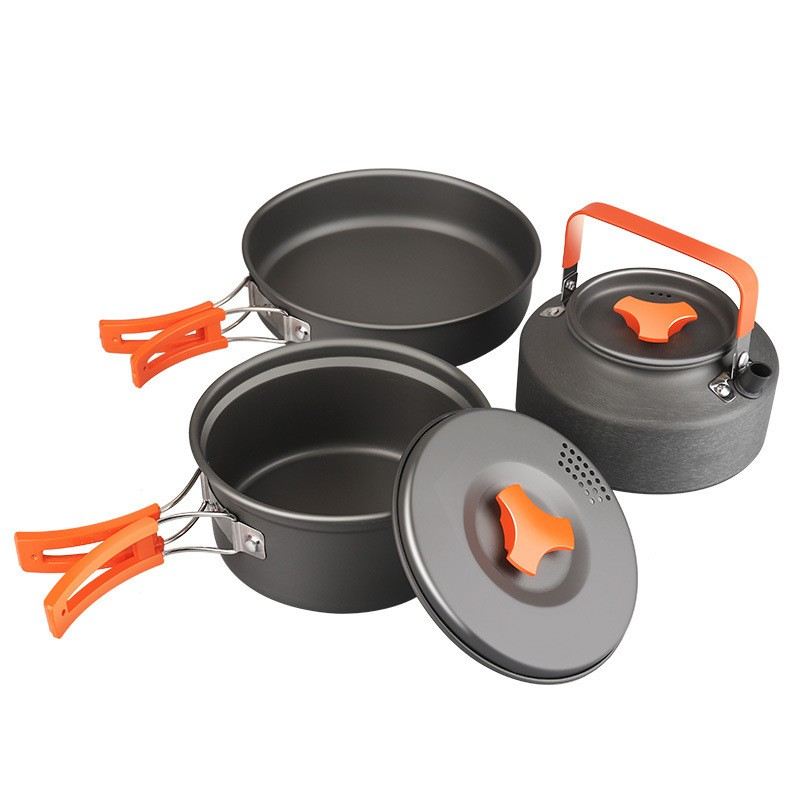 Portable Camping Cooking Set With Pots